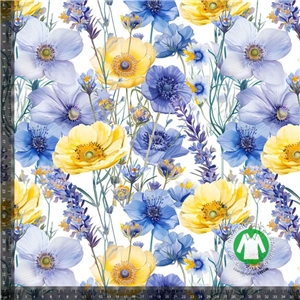 Blå - Lila - Gula Blomster