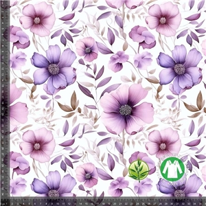 Digitaltryckt Bambu Elegant flowers Purple