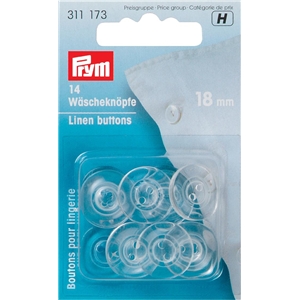 Prym Linneknappar "Transparent" 18 mm