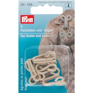 Prym Krokar och Öglor till Pälsar, Beige