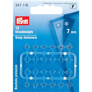 Prym tryckknappar i plast 7 mm, fyrkantiga