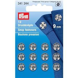 Prym tryckknappar 9 mm Silverfärgade