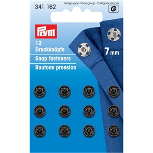 Prym tryckknappar 7 mm, Svarta