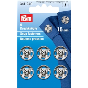 Prym tryckknappar 15 mm Silverfärgade