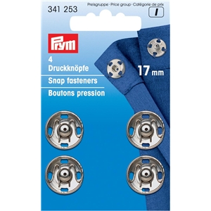 Prym tryckknappar 17 mm, Silverfärgade