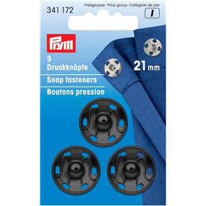 Prym tryckknappar 21 mm Svart