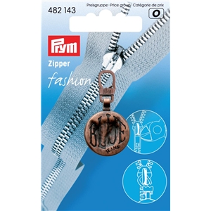 Prym Dragkedjehänge Blue Kopparfärgad