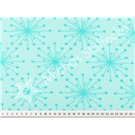 Stretchjersey Kristallblommor mint