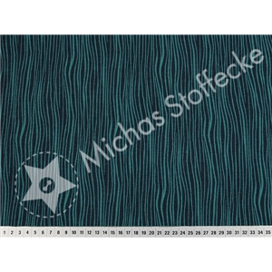 Viscose jersey Luca wave stripes dark blue mint