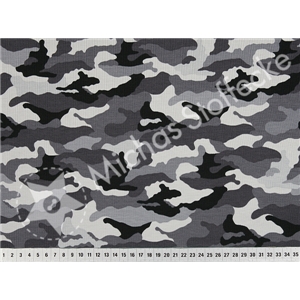 Stretchjersey Camouflage grå