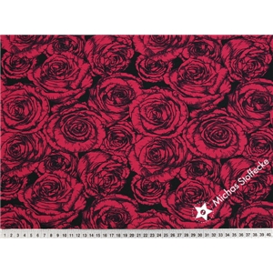 Stretchjersey - Roses Cerice