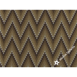 Digitaltryck - Stickat - Chevron - Gold