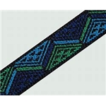 Resårband med blå/grön färgat mönster