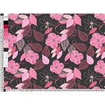Pink Flowers on grey