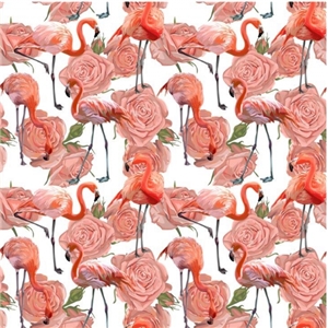 Flamingos With Roses