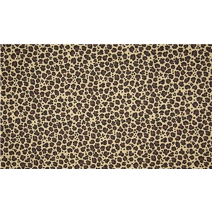Stretchjersey Leopard stor - Brun- Beige