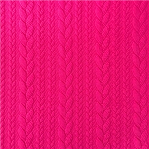 Stickad Jaquard fuchsia