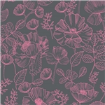 Mona Flowers Pink On Brown