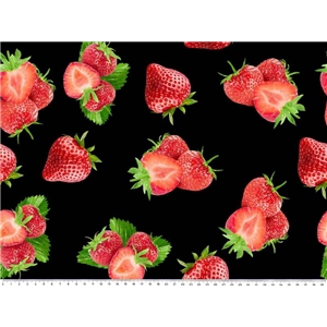 Strawberreys On Black