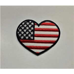 Applikation Amerikansk flagga, hjärta