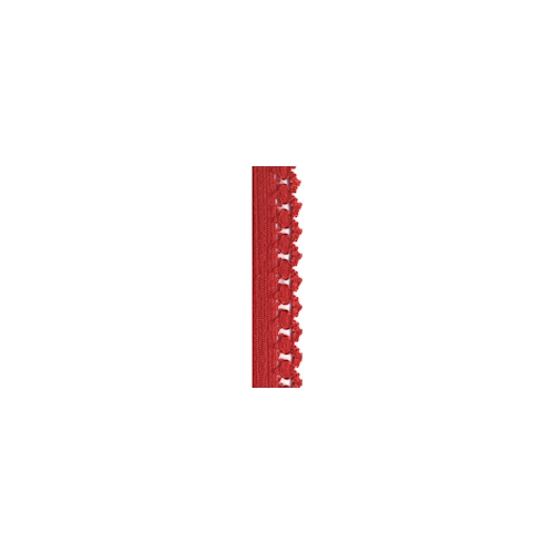Elastisk resår med spetsdetalj, 12mm - Röd