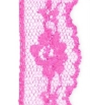 Spets i nylon 21mm - Mörk rosa