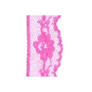 Spets i nylon 21mm - Mörk rosa