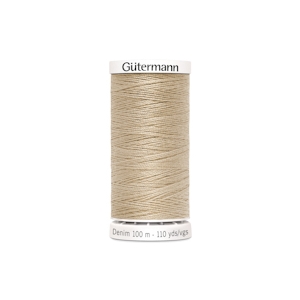 Gutterman Denimtråd 100 m Mellan Beige