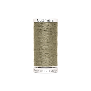 Gutterman Denimtråd 100 m Mörk Beige