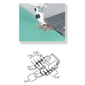 Klar justerbar 1/4" piecing-fot