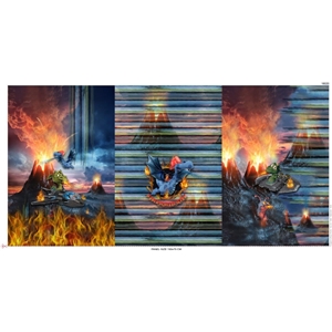Panel Volcano Dragons 75x150 cm