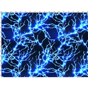 Thunder And Lightning On Blue