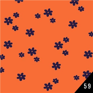 Svarta blommor på orange