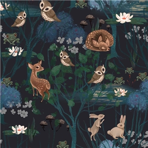 Rådjur & Ugglor Blå