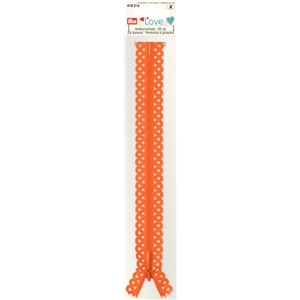 Spetsdragkedja 20 cm Orange