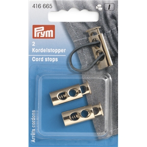 Snörstopp 2-håls Antik Guld 2-pack