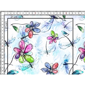 Tecknade Blommor & Trollslända