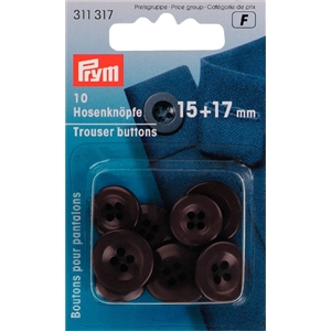 Prym Byxknappar Brun 15-17 mm