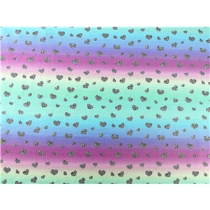 Colorful Stripes With Silver Hearts