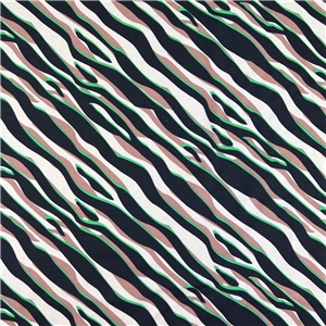 Zebra Stripes - Grön - Beige - Svart