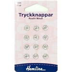 Tryckknappar 7 mm silver 12 st