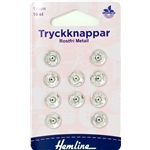 Tryckknappar 11 mm silver 10 st