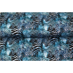 Zebra Leopard patterns Blue