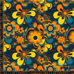 Psychedelic Retro Blommor 3