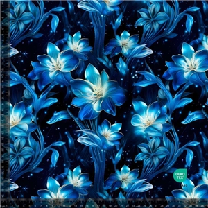 Skinande Blå Blomster