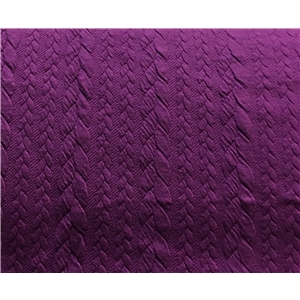 Stickad Jaquard mörklila