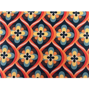 Petrol and yellow flowers Pattern