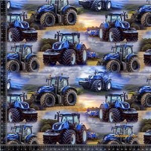 Blåa Traktorer