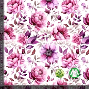 Digitaltryckt Bambu Elegant flowers Pink