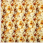 3D Flowers Orange Viskos